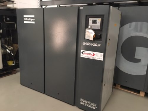 Compressore usato Atlas Copco mod. GA 55 kw - 75 hp VSD FF con Inverter + essiccatore